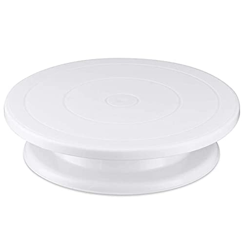 11 Inch Rotating Cake Turntable, Turns Smoothly Revolving Cake Stand White  Cake Decorating Kit Display Stand Baking – Store 4 Hope