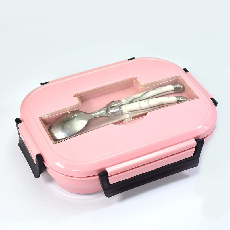 Pink Lunch Box for Kids and Adults, Stainless Steel Lunch Box with