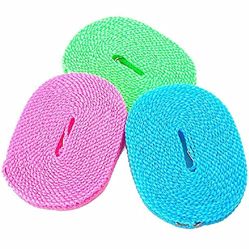 5 Meters Windproof Anti-Slip Clothes Washing Line Drying Nylon Rope with  Hooks (Color May Vary) – Store 4 Hope