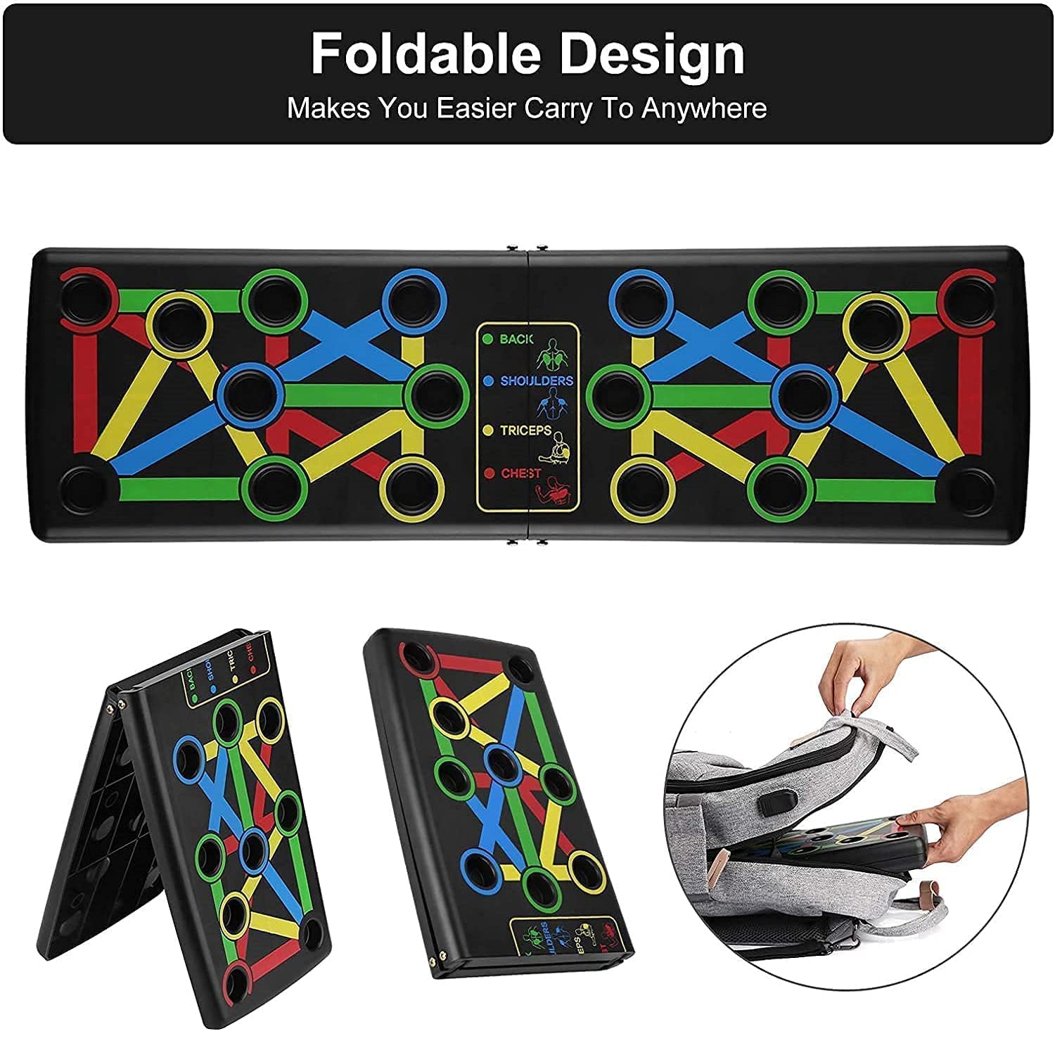 Foldable Push-Up Board 14 in 1 Multi-Function Pushup Bracket Rack Dips  Stand Body Building Fitness Exercise Tools – Store 4 Hope