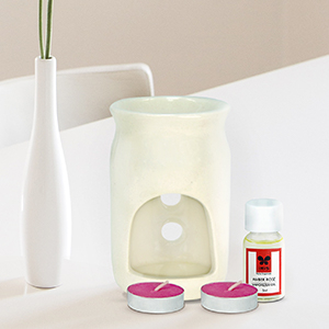 Home Fragrance, Amber Rose Vaporizer Set Tea-light Candles, Amber Rose Scent, Fine Living Fragrance 