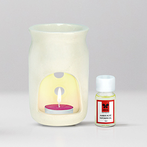 Home Fragrance, Amber Rose Vaporizer Set Tea-light Candles, Amber Rose Scent, Fine Living Fragrance