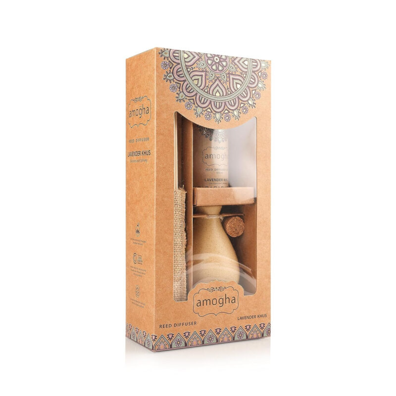 Amogha Lavender Khus Reed Diffuser with 100ml Oil and 8N Reed Sticks - Image 6