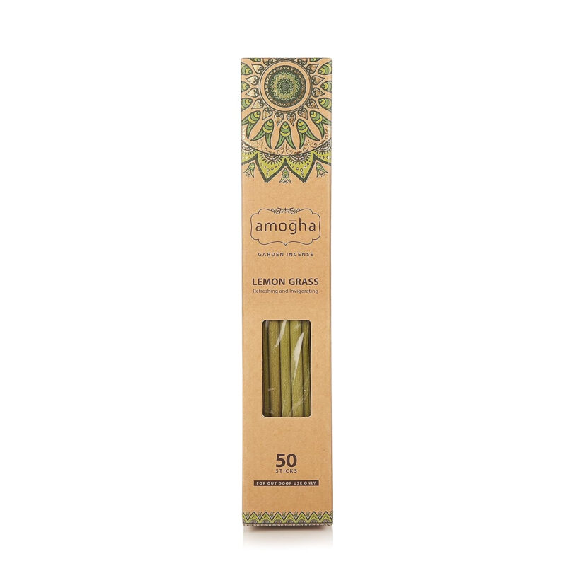 Amogha Citronella Garden Incense Sticks with Terracotta Holder,50 Sticks -for out door only | 16"Inch Agarbatti Sticks with 2 Hours Burning time | Purifying & Stimulating | Zero Carbon - Image 8