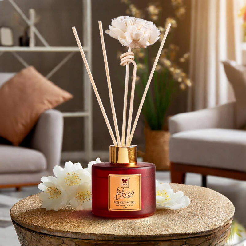 Iris Bliss Velvet Musk Reed Diffuser Set with 100ml Oil and 6N Reed Sticks