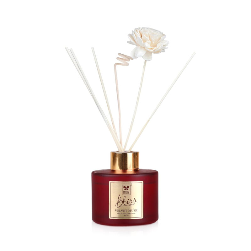 Iris Bliss Velvet Musk Reed Diffuser Set with 100ml Oil and 6N Reed Sticks - Image 3