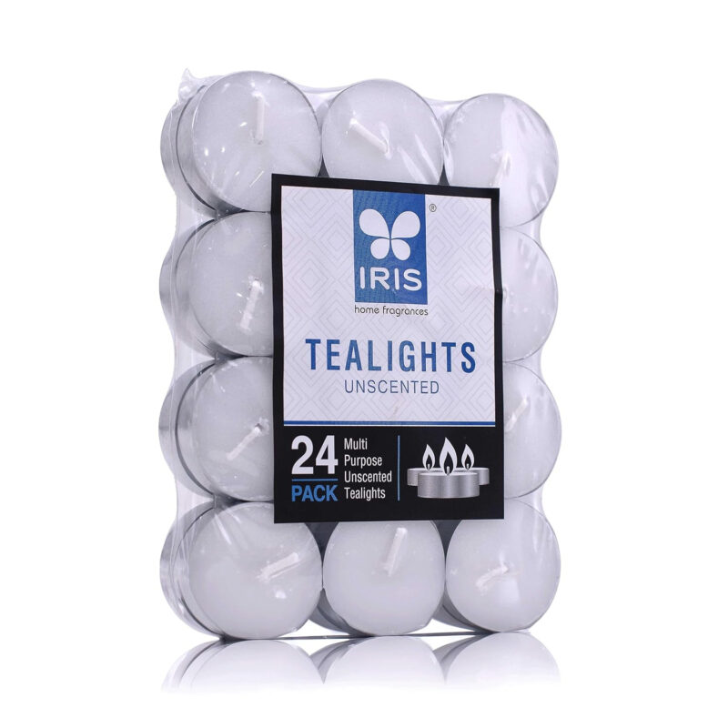 IRIS New set of unscented 24 tea lights in a uniformed pack of 9gm each - Image 3