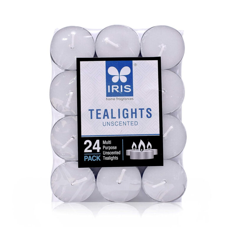 IRIS New set of unscented 24 tea lights in a uniformed pack of 9gm each - Image 4